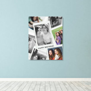 Birthday Custom Photo Collage Foam Board Canvas Print