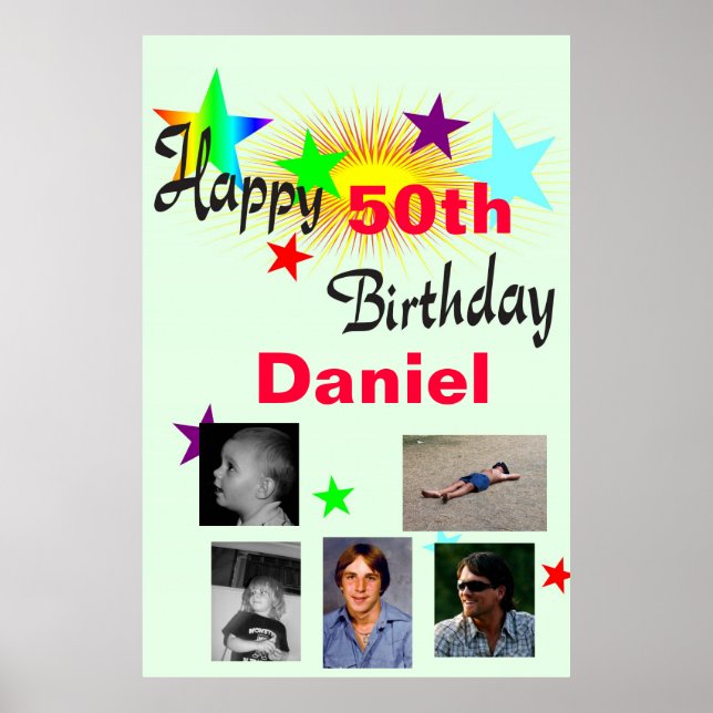 Birthday custom photo poster (Front)