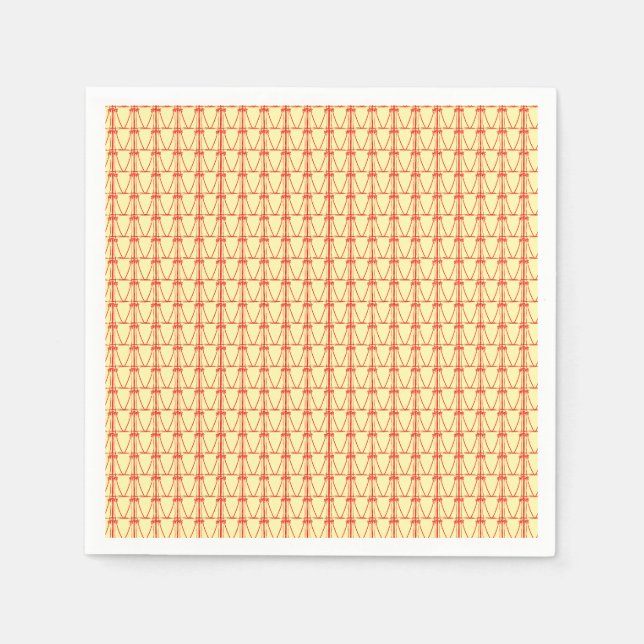 Birthday, Cute Silhouette Coconut Trees Pattern  Napkin (Front)