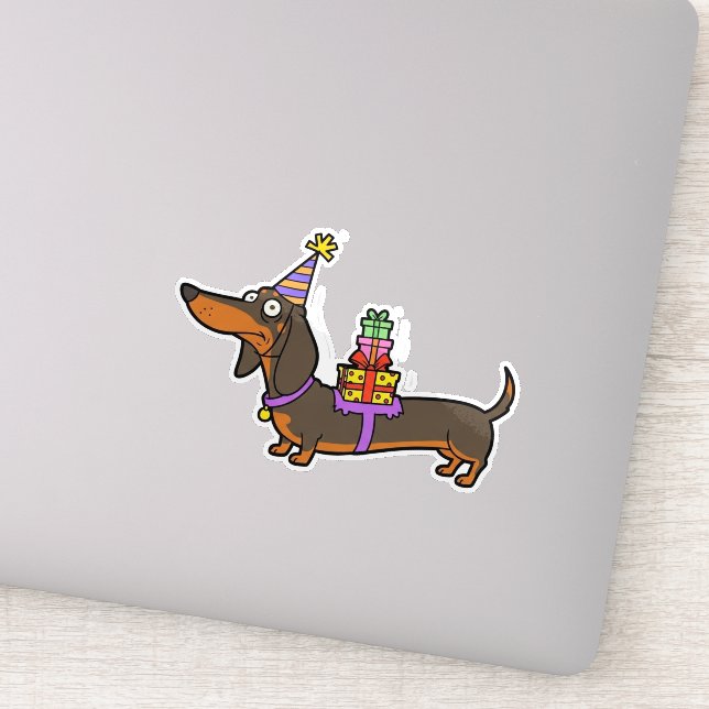 Birthday Dachshund with Gifts (Detail)