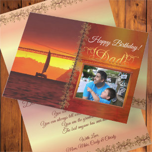 Birthday Dad San Francisco Sunset 1124 Card