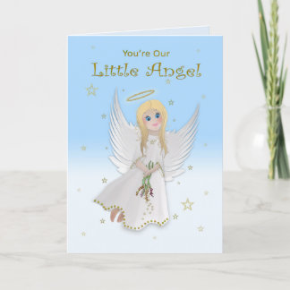 Birthday, Daughter, Our Little Angel, Blonde Angel Card