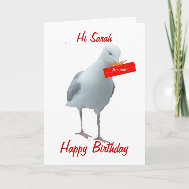 Birthday Day Card Seagull (Front)