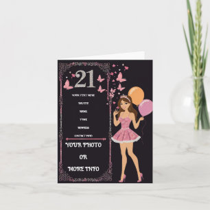 Birthday design with personalised photo options invitation