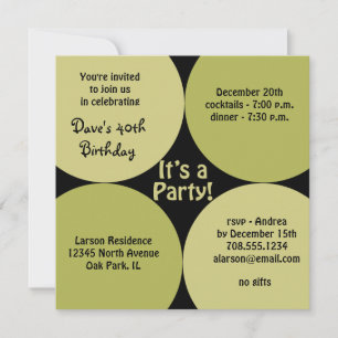 Birthday Dinner Party Invitation Template