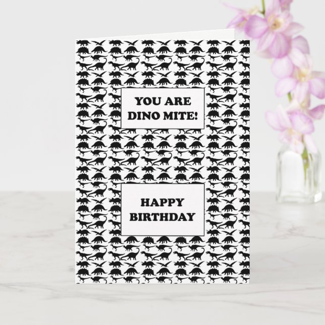 Birthday Dino Mite Card (Orchid)