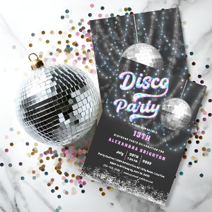 Birthday Disco Party Invitation