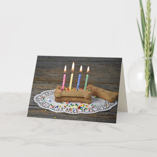Birthday Dog Bones from the Dog Card (Front)