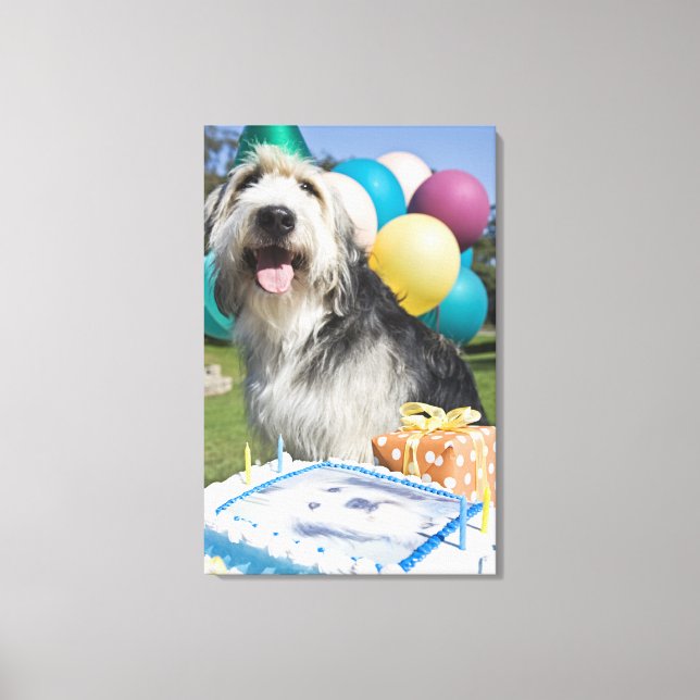 Birthday dog canvas print (Front)