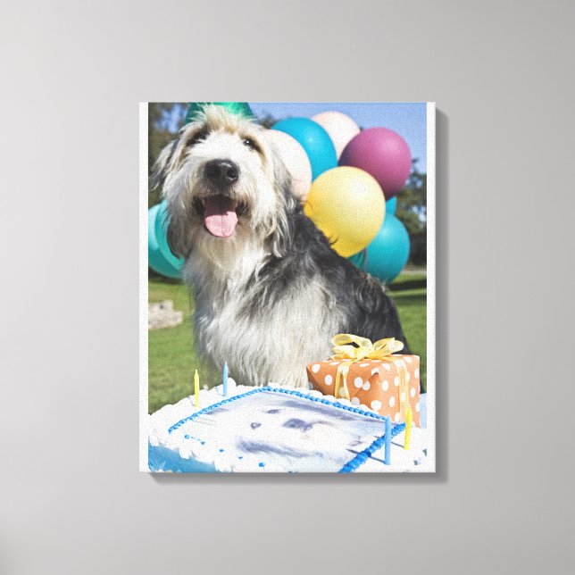 Birthday dog canvas print (Front)