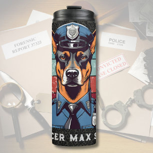 Birthday Dog Gifts for Police Officers Dad Husband Thermal Tumbler