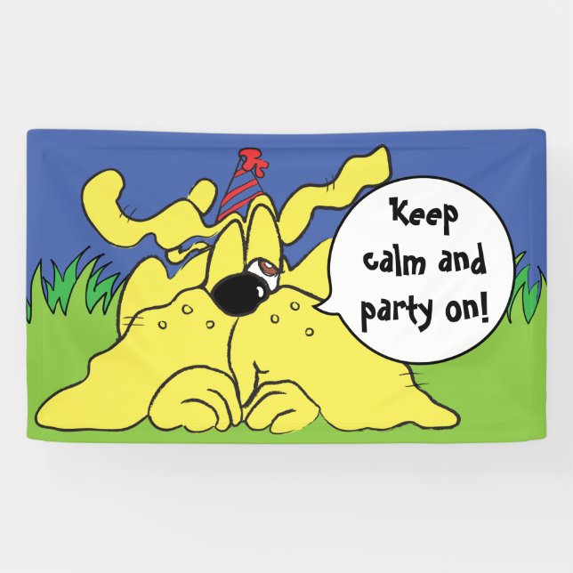 Birthday Dog HUH! Personalize Banner (Horizontal)