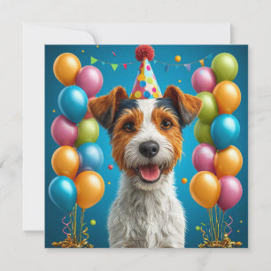 Birthday dog invitation