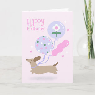 Birthday Dog Lover Dachshund Puppy Animal Card