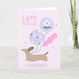Birthday Dog Lover Dachshund Puppy Animal Card