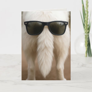 Birthday Dog Tail with Sunglasses Card
