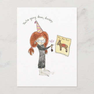 Birthday Donkey Postcard