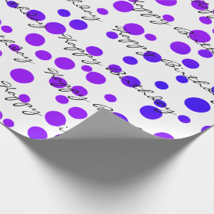 Birthday Dots On White Wrapping Paper