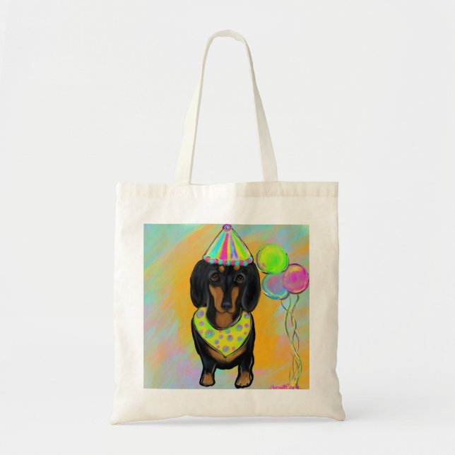Birthday Doxie Tote Bag (Front)