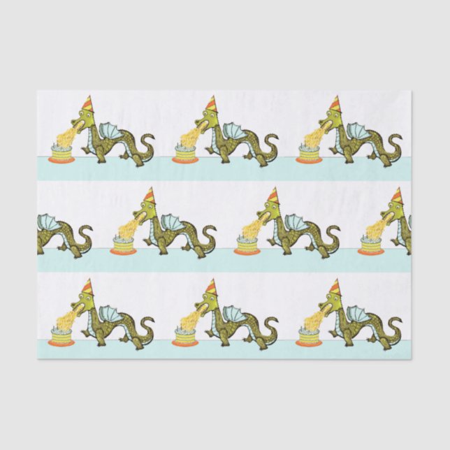 Birthday Dragon Tissue Paper (Front)
