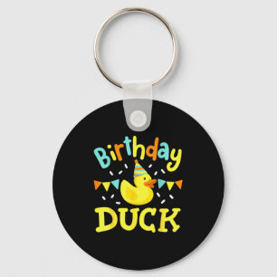 Birthday Duck Kids Girls Boys Rubber Duck Bday Par Keychain