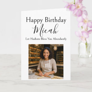 Birthday Editable Photo Greeting Card, Modern Card