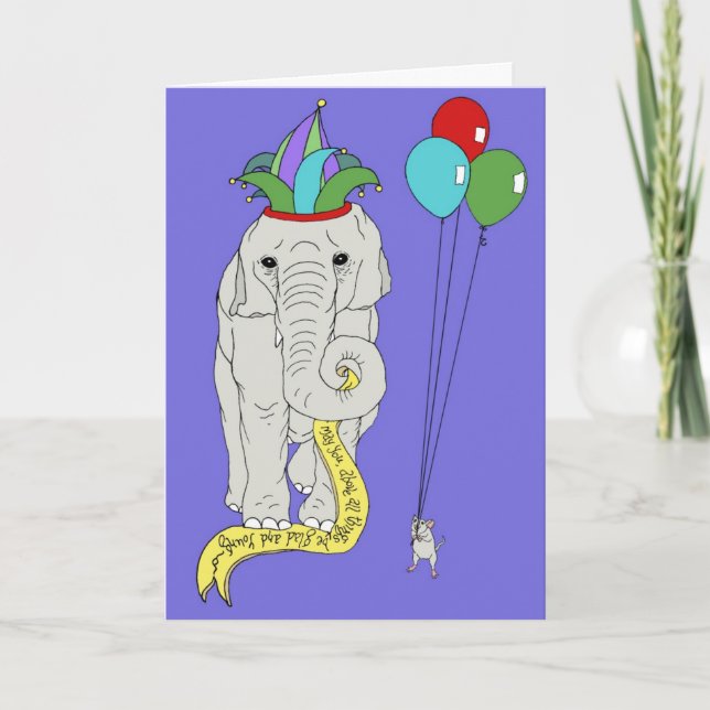 Birthday Elephant Card (Front)