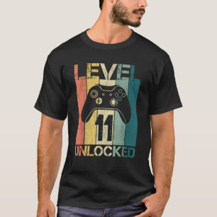 Birthday Eleven Years Old Gamer Unlocked 11 T-Shirt