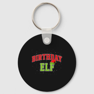 Birthday Elf Christmas Family Matching Group Xmas Keychain