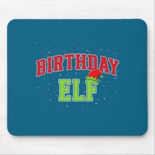 Birthday Elf Christmas Family Matching Group Xmas Mouse Pad