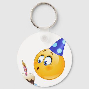 birthday emoji keychain