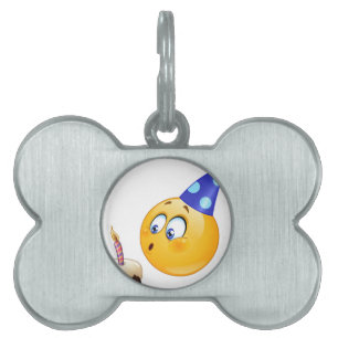 birthday emoji pet tag