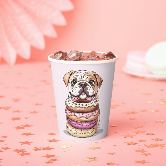 Birthday English Bulldogs Paper Cups (Insitu)
