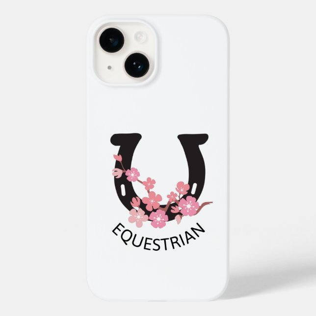 Birthday equestrian gift horse rider horseshoe Case-Mate iPhone case (Back)