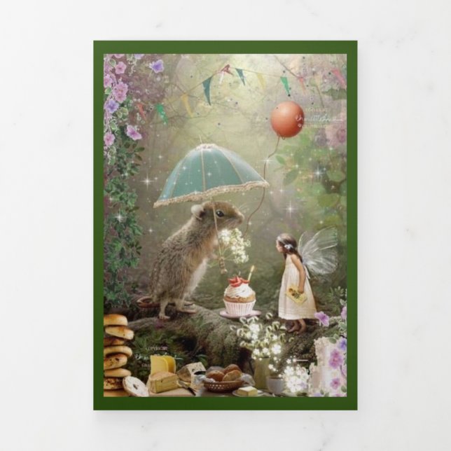 birthday, fairy, balloon, Tri-Fold  (Cover)
