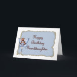 Birthday Fairy for Granddaughter Card<br><div class="desc">This pretty card has a pretty,  dainty fairy with butterfly wings,  She is dressed in blue. She has big blue eyes and long auburn red hair.  You can change the inside text.</div>