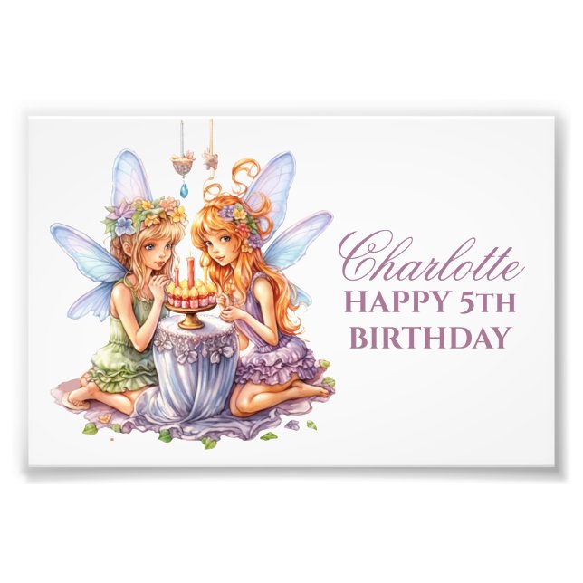 BIRTHDAY FAIRY  PHOTO PRINT (Front)
