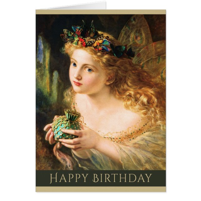 Birthday Fairy queen Sophie Anderson CC1212 Card (Front)