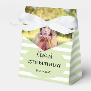 Birthday Favour 1 Section Custom Photo Stripes Favor Box