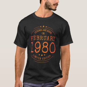 Birthday February 1980 Year Limited Edition Used L T-Shirt