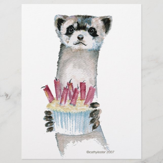 Birthday Ferret Flyer (Front)