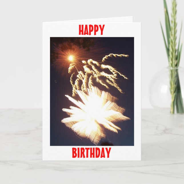Birthday Fireworks Card (Front)