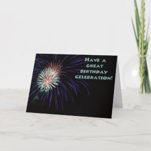 Birthday Fireworks Greeting Card