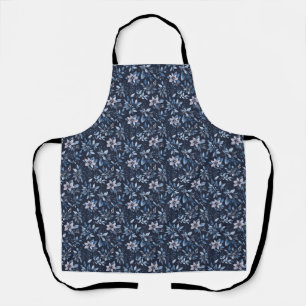 Birthday Floral In Shades of Blue and Lavender Apron