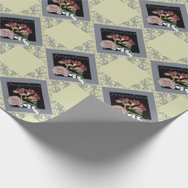 Birthday Floral  Wrapping Paper (Corner)
