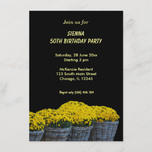 Birthday Flowers Invitation