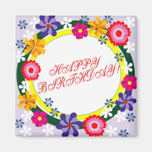 Birthday Flowers Magnet