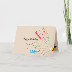 Birthday Folded Greeting Card. Card