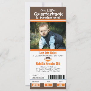 Birthday Football Ticket Invitation