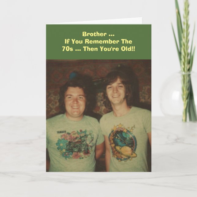 Birthday, for a brother, remember the 1970s. card (Front)